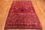 Whole View Of Geometric Folk Art Vintage Moroccan Rug 70562 by Nazmiyal NYC