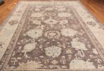 Whole View Of Modern Floral Oushak Rug 60074 by Nazmiyal NYC