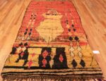 Whole View Of Primitive Vintage Moroccan Rug 70569 by Nazmiyal NYC