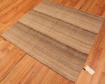 Whole View Of Small Brown Modern Persian Kilim Rug 60094 by Nazmiyal NYC