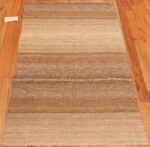 Whole View Of Soft Brown Modern Persian Kilim Rug 60092 by Nazmiyal NYC