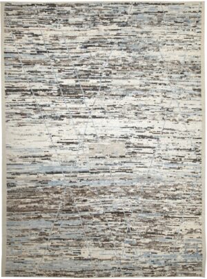 Beige and Brown Modern Moroccan Style Afghan Rug 60184 by Nazmiyal NYC