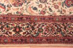 Border Of Antique Persian Floral Kashan Rug 70641 by Nazmiyal NYC
