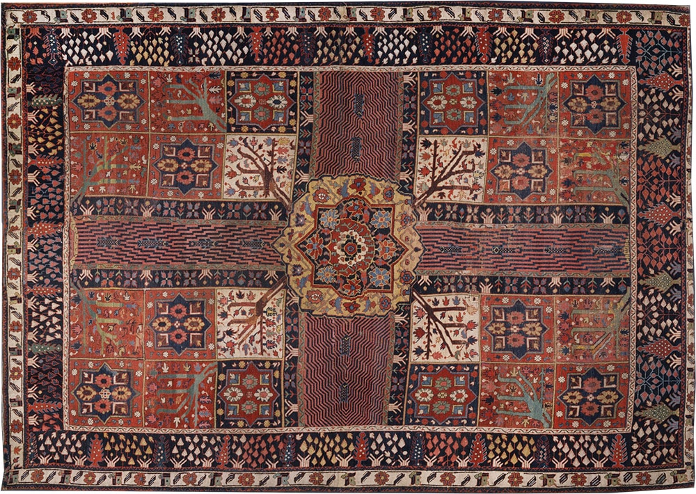 Chahar Bagh Four Quadrant Rug In The Victoria Albert Museum Chahar Bagh Four Quadrant Rug In The Victoria Albert Museum by Nazmiyal Antique Rugs