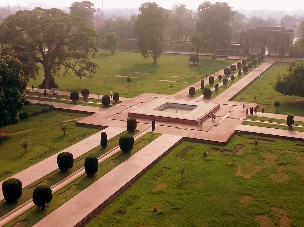 Charbagh Gardens at Jahangir's Tomb In Lahore India Charbagh Gardens at Jahangir's Tomb In Lahore India by Nazmiyal Antique Rugs