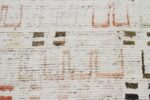 Close Up Beige Modern Moroccan Style Afghan Rug 60117 by Nazmiyal NYC