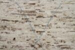 Close Up Beige Modern Moroccan Style Afghan Runner Rug 60167 by Nazmiyal NYC