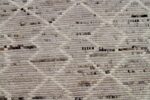 Close Up Beige Tribal Modern Moroccan Style Afghan Runner Rug 60165 by Nazmiyal NYC