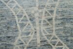 Close Up Blue Green Modern Moroccan Style Afghan Rug 60142 by Nazmiyal NYC
