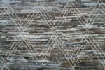 Close Up Blue Modern Moroccan Style Afghan Rug 60122 by Nazmiyal NYC