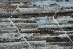 Close Up Brown and Blue Modern Moroccan Style Afghan Rug 60119 by Nazmiyal NYC