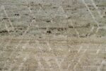 Close Up Cream Modern Moroccan Style Afghan Runner Rug 60181 by Nazmiyal NYC