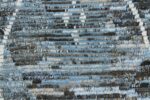 Close Up Geometric Blue and Brown Modern Moroccan Style Afghan Rug 60134 by Nazmiyal NYC