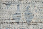 Close Up Grey Blue Modern Moroccan Style Afghan Rug 60128 by Nazmiyal NYC