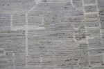 Close Up Grey Modern Moroccan Style Afghan Rug 60135 by Nazmiyal NYC