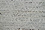 Close Up Soft Cream Modern Moroccan Style Afghan Rug 60121 by Nazmiyal NYC