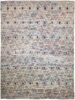 Colorful Berber Modern Moroccan Style Afghan Rug 60174 by Nazmiyal NYC