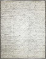 Cream Tribal Modern Moroccan Style Afghan Rug 60183 by Nazmiyal NYC
