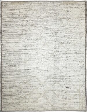 Cream Tribal Modern Moroccan Style Afghan Rug 60183 by Nazmiyal NYC