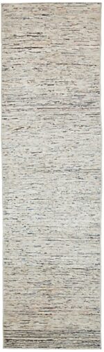 Cream Modern Moroccan Style Afghan Runner Rug 60153 by Nazmiyal NYC