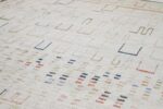 Details Beige Modern Moroccan Style Afghan Rug 60117 by Nazmiyal NYC