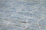 Details Blue Modern Moroccan Style Afghan Rug 60133 by Nazmiyal NYC