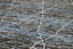 Details Brown and Blue Modern Moroccan Style Afghan Rug 60186 by Nazmiyal NYC