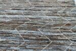 Details Brown and Blue Modern Moroccan Style Afghan Rug 60119 by Nazmiyal NYC