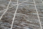 Details Brown and Grey Modern Moroccan Style Afghan Rug 60185 by Nazmiyal NYC