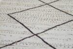 Details Geometric Beige Modern Moroccan Style Afghan Rug 60151 by Nazmiyal NYC