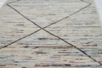 Details Geometric Beige Modern Moroccan Style Afghan Runner Rug 60152 by Nazmiyal NYC
