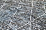 Details Geometric Blue and Brown Modern Moroccan Style Afghan Rug 60134 by Nazmiyal NYC