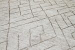 Details Ivory Tribal Modern Moroccan Style Afghan Rug 60178 by Nazmiyal NYC