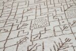 Details Light Cream Modern Moroccan Style Afghan 60126 by Nazmiyal NYC