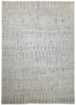 Grey Blue Modern Moroccan Style Afghan Rug 60128 by Nazmiyal NYC