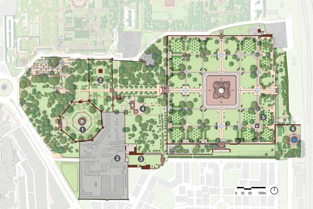 Chahar Bagh Garden Plan For Humayun's Tomb Char Bagh Garden Plan For Humayun's Tomb by Nazmiyal Antique Rugs