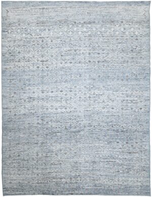 Light Blue Modern Moroccan Style Afghan Rug 60155 by Nazmiyal NYC