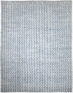 Light Blue Modern Moroccan Style Afghan Rug 60180 by Nazmiyal NYC