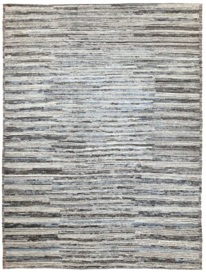 Light Blue Modern Moroccan Style Afghan Rug 60113 by Nazmiyal NYC
