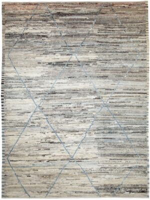 Soft Brown Tribal Modern Moroccan Style Afghan Rug 60159 by Nazmiyal NYC