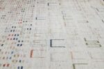 Texture Of Beige Modern Moroccan Style Afghan Rug 60117 by Nazmiyal NYC