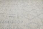 Texture Of Beige Modern Moroccan Style Afghan Rug 60138 by Nazmiyal NYC