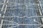 Texture Of Berber Design Blue Modern Moroccan Style Afghan Runner Rug 60170 by Nazmiyal NYC