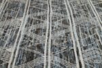 Texture Of Blue and Grey Modern Moroccan Style Afghan Rug 60137 by Nazmiyal NYC
