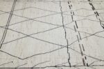 Texture Of Ivory Tribal Modern Moroccan Style Afghan Rug 60160 by Nazmiyal NYC