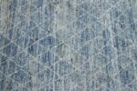 Texture Of Light Blue Modern Moroccan Style Afghan Runner Rug 60146 by Nazmiyal NYC