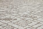 Texture Of Light Cream Modern Moroccan Style Afghan 60126 by Nazmiyal NYC