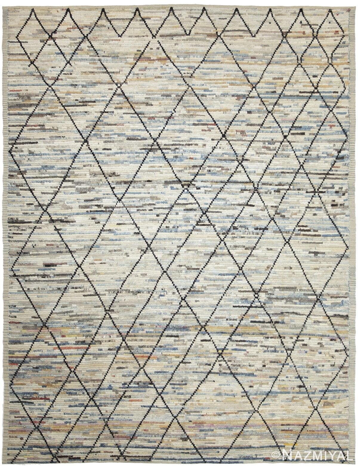 Berber Design Modern Moroccan Style Afghan Rug 60158 by Nazmiyal NYC