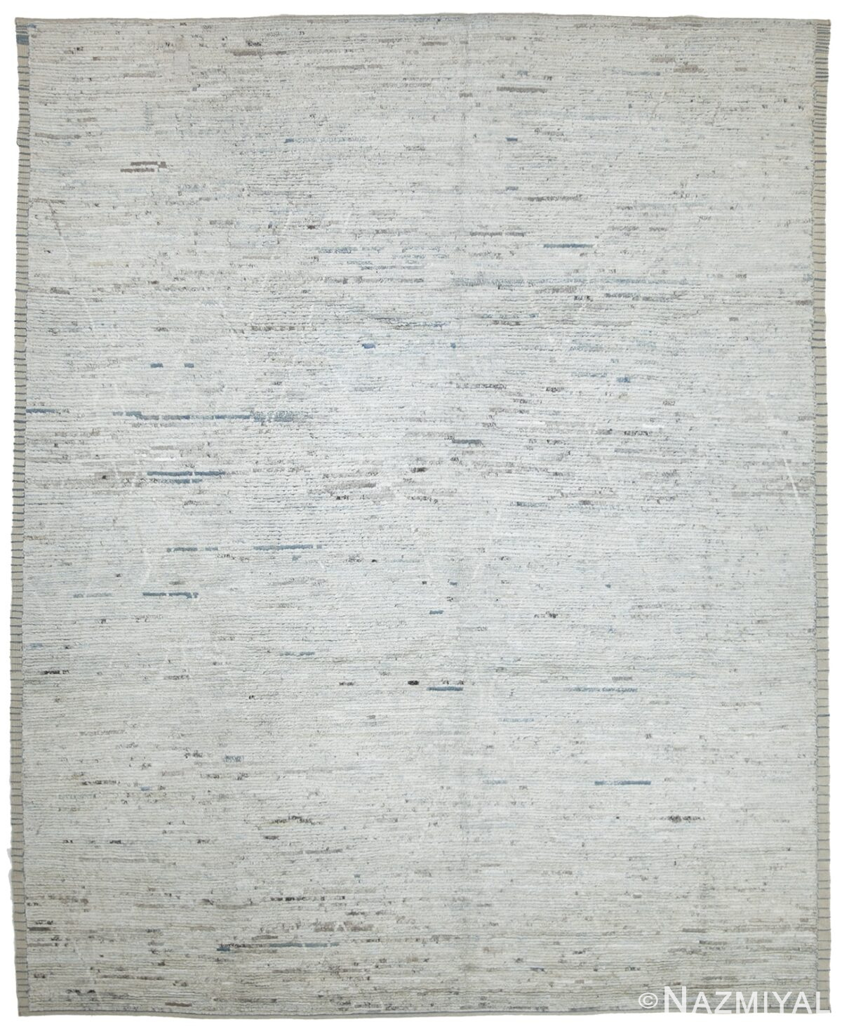 Cream Modern Moroccan Style Afghan Rug 60132 by Nazmiyal NYC