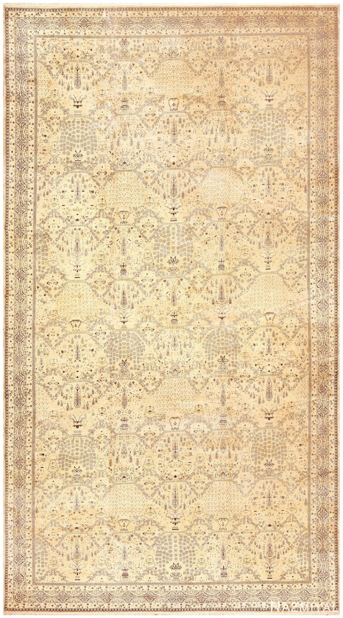 Extra Large Antique Indian Agra Carpet 50110 by Nazmiyal NYC